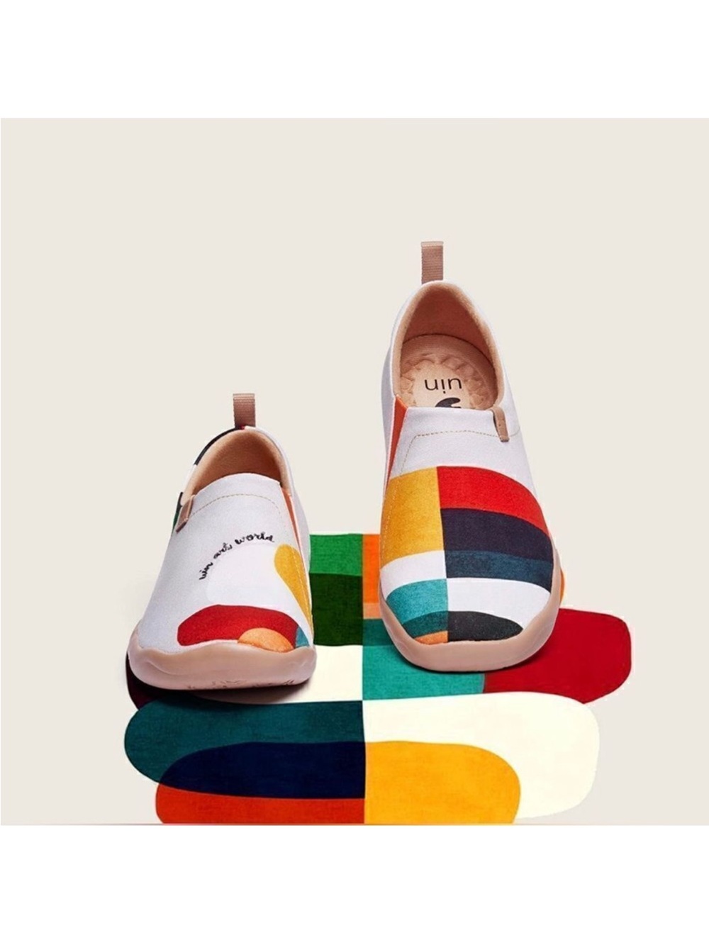 UIN Toledo Women's Colorblock Slip-On Sneakers in Multi Size 8.5 NEW